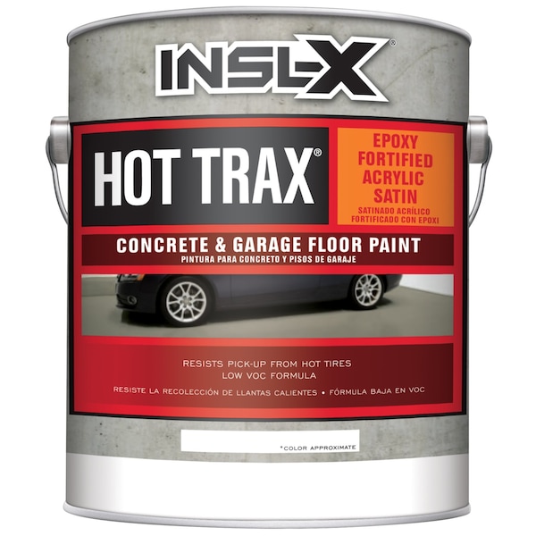 Insl-X By Benjamin Moore Insl-X Hot Trax Satin Light Gray Water-Based Acrylic Concrete & Garage Floor Paint 1 gal HTF310092-01 - main